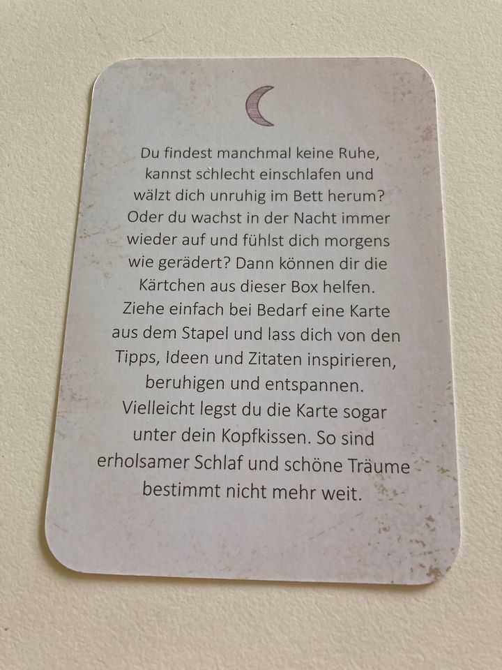 Schlaf gut Kärtchen in Rotenburg