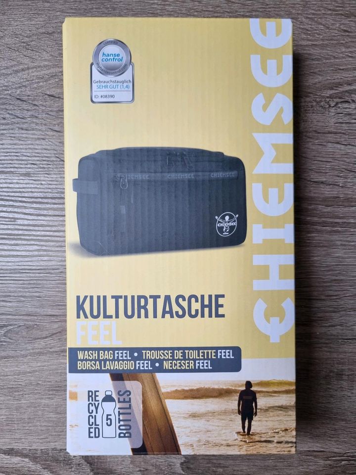 CHIEMSEE Kulturtasche/beutel Feel schwarz aus recyceltem PET, NEU in Kitzingen