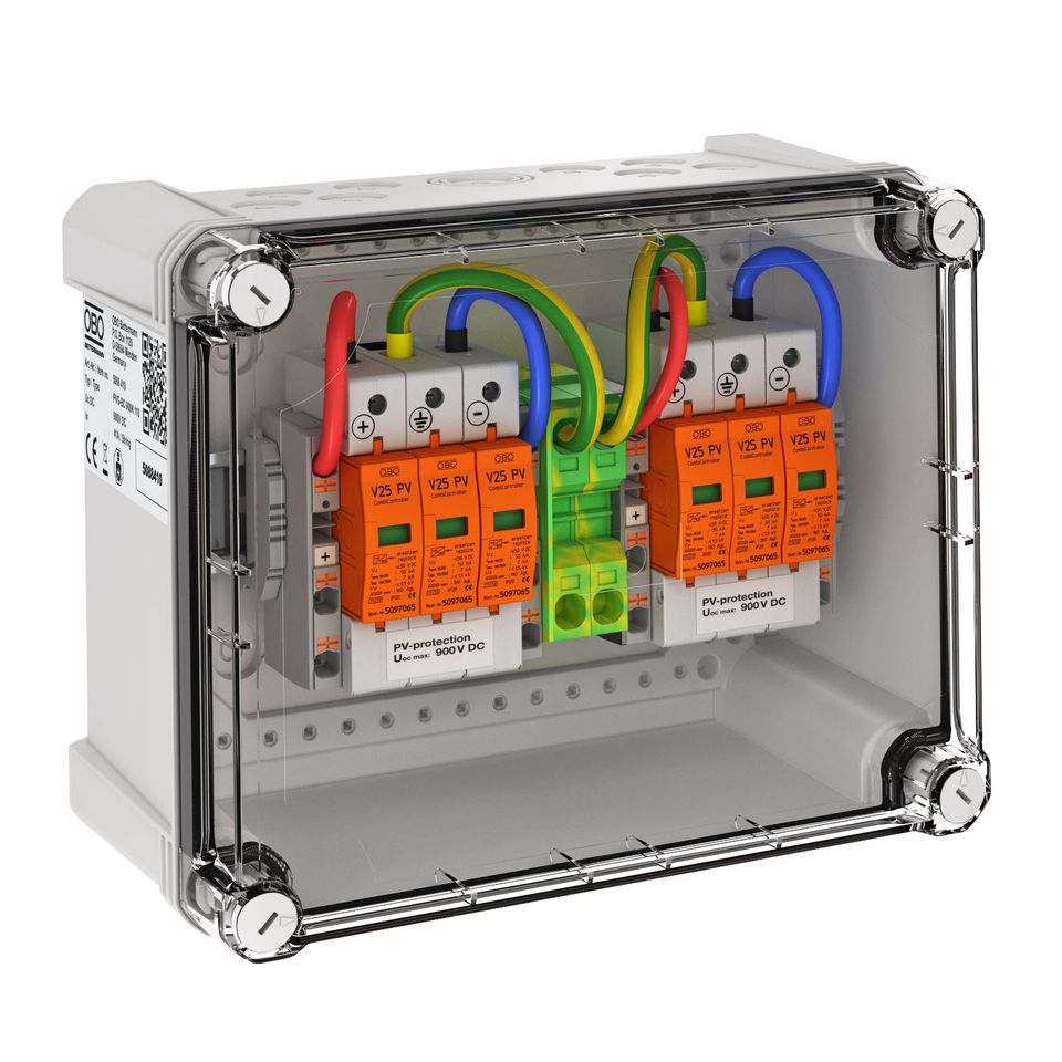 OBO Überspannungsschutz für PV Anlagen Typ 1+2 für 2 Strings in