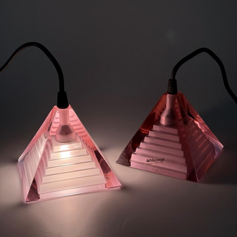 Mazzega Lampen Pendelleuchten Paar Murano Pyramid Piva Italy in Berlin