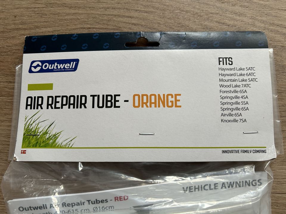 Outwell Air Repair Tube Luftschlauch Orange, 1,05-2m in Zell
