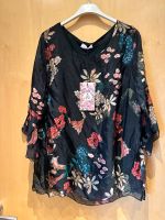 Pink Cherry Tunika Bluse Seide Schwarz Blumen 40 42 NEU Tredy Zuk Nordrhein-Westfalen - Minden Vorschau