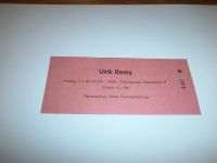 Ulrik Remy - Alte Eintrittskarte - Ticket - Fanartikel Niedersachsen - Oldenburg Vorschau