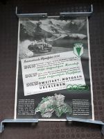 Plakat DKW Internationale Alpenfahrt 1936, Nachdruck 1985 Bayern - Augsburg Vorschau