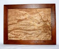 Wandbild Krokodil 15x20 Brandmalerei Holz Holzrahmen Bild Niedersachsen - Bad Pyrmont Vorschau