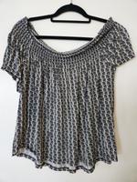 T-Shirt H&M L 40 42 schwarz weiß Carmenausschnitt Carmenshirt Top Berlin - Dahlem Vorschau