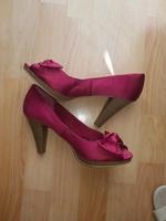 Plateaupumps Peeptoe Schleife H&M cerise Gr. 38 München - Au-Haidhausen Vorschau