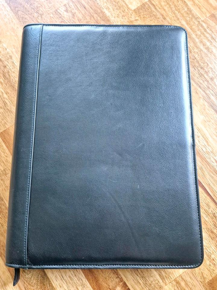 Bodenschatz Schreibmappe / Notebook DIN A4 schwarz Leder Neu in Heilbronn