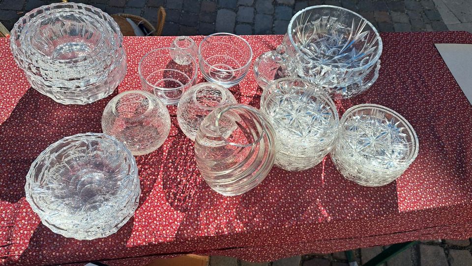 Kristallglas/Glas, Teller/Schalen/Zuckerdose in Wangen im Allgäu