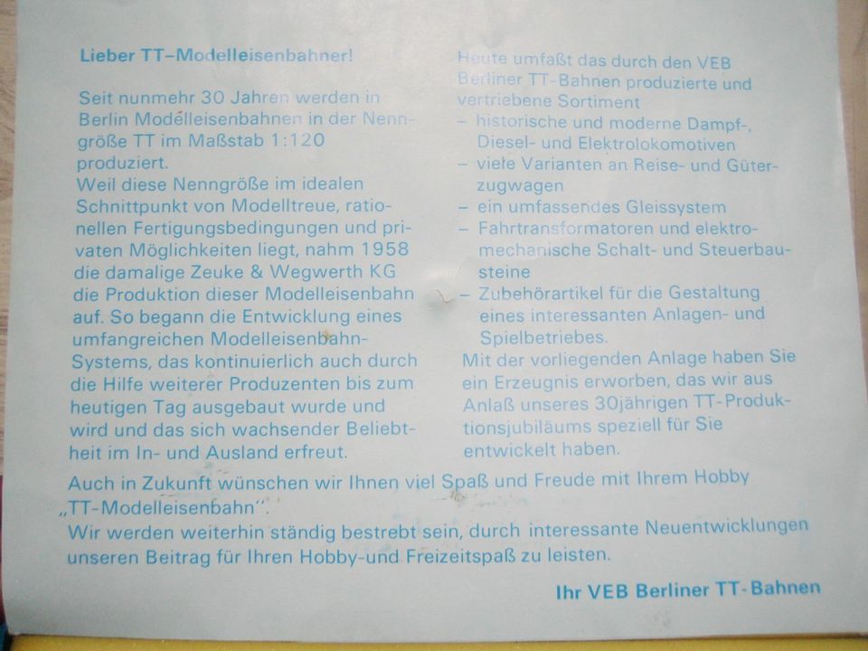 Berliner TT Bahn Güterzug SET 30 Jahre 01620 in Gera