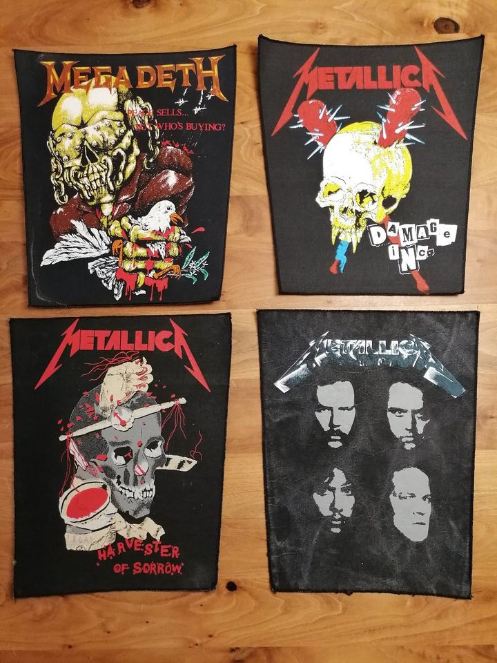 Vintage Backpatch Metal Rückenaufnäher Megadeth Metallica in Delmenhorst