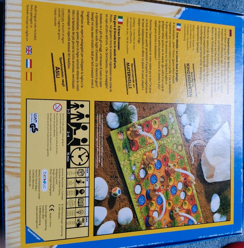 Brettspiel Spiel Raupenrennen Ravensburger Kindergarten  2003 in Pattensen