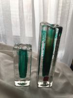 2 Vintage Schott Zwiesel Kristallglas Vasen Blockvasen Handarbeit Nordrhein-Westfalen - Dorsten Vorschau