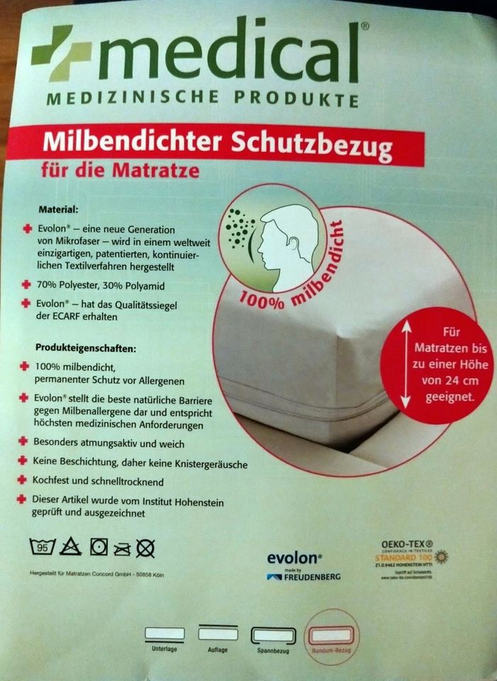 2x Wie neu milbendichter Schutz Bezug Matratze in Mönchengladbach