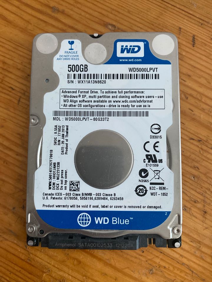 2,5“ Festplatte WD Blue 500GB in Berlin