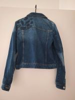 Dunkelblaue Jeansjacke mit Stickerei, Größe 40 Köln - Bayenthal Vorschau