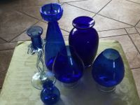 blaue mundgeblasene Vase und Kerzenständer Thüringen - Neustadt an der Orla Vorschau