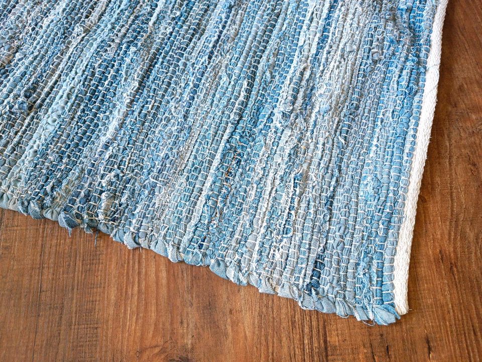 Teppich Läufer blau gewebt 60x90cm in Scheeßel