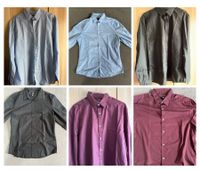 H&M-Paket: 3x Hemden in hellblau, schwarz und rot in Slim Fit L Bayern - Gablingen Vorschau