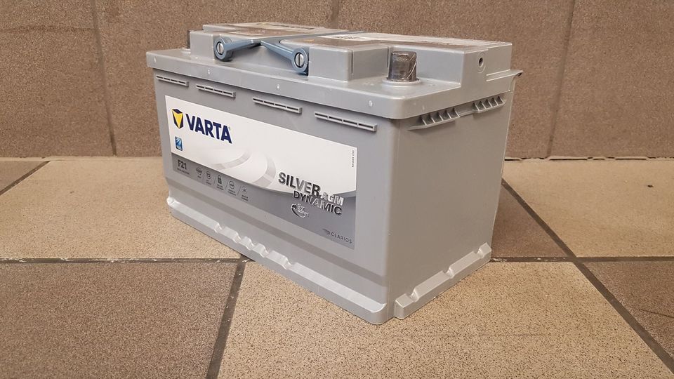 VARTA F21 SILVER dynamic AGM Autobatterie Starterbatterie 12V 80Ah EN800A 