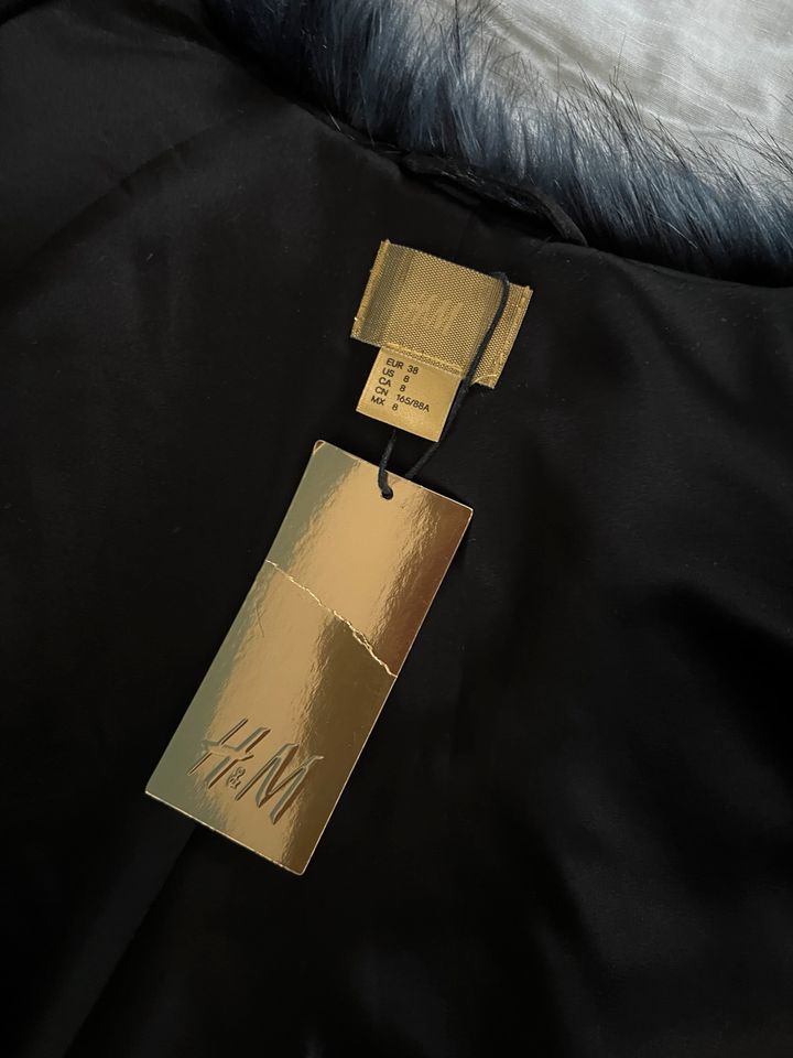 H&M Premium Trend 38 gold Label Fake Fur Felljacke Studio in Stralsund