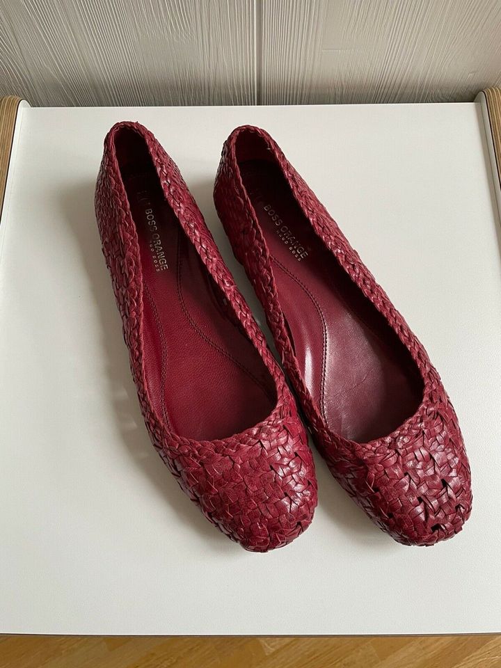 Boss Orange Ballerinas Damen Schuhe Bordeaux rot 39 Leder in Karlsruhe