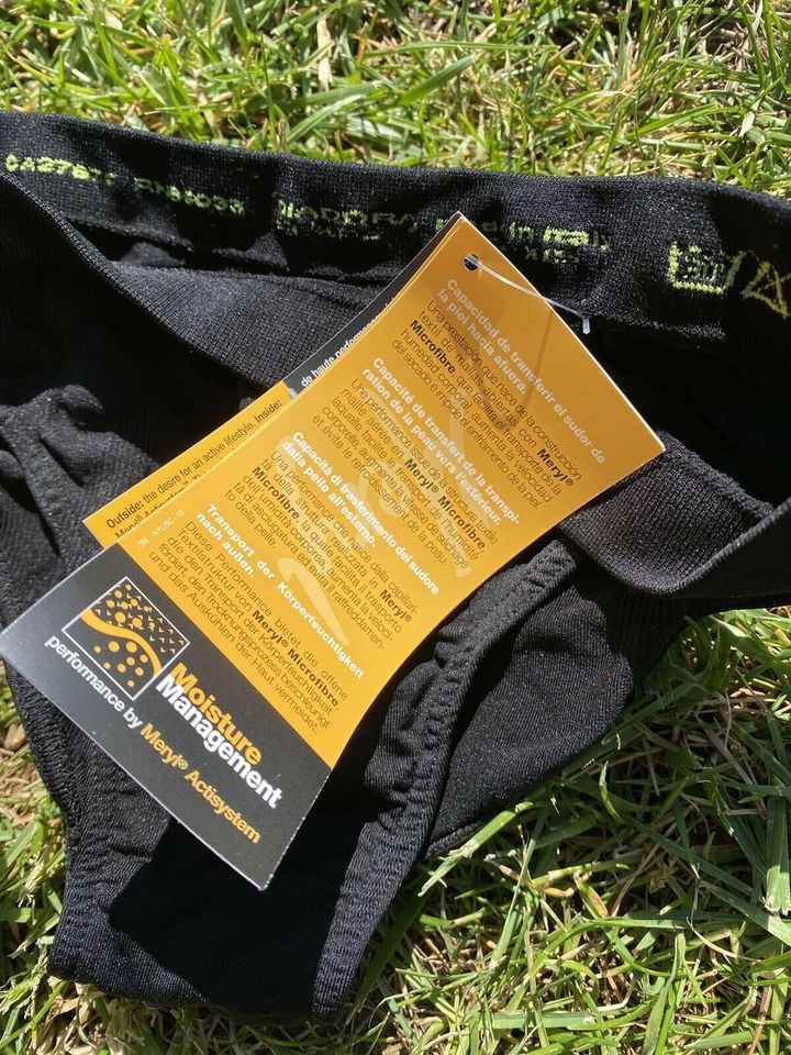 Unterhose Sport Damen Diadora XS Hidden Power schwarz gelb Sport in Neustadt an der Weinstraße