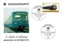 Sonderkarte "U-Bahn Eröffnung" München 19.10.1971 #01 Kiel - Ellerbek-Wellingdorf Vorschau