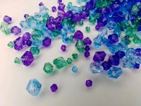 Kegelperlen Blau Türkis Lila Perlen Acrylperlen Mix Perle DIY Dresden - Klotzsche Vorschau