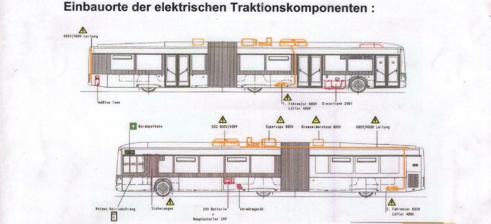 HESS Stadtbus Gelenkbus SwissHybrid Ersatzteile Sitze in Dresden