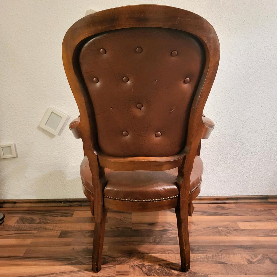 Vintage Barock Sessel Chippendale Sessel Stuhl mit Armlehnen in Wiesbaden