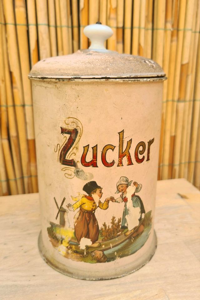 Alte Zuckerdose / Vintage Retro Shabby - Dachbodenfund in Camburg