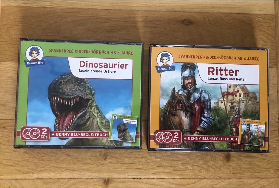 Benny Blue Doppel Wissen CDs ⭐️ Dinosaurier & Ritter ⭐️ CD Box in Oberursel (Taunus)