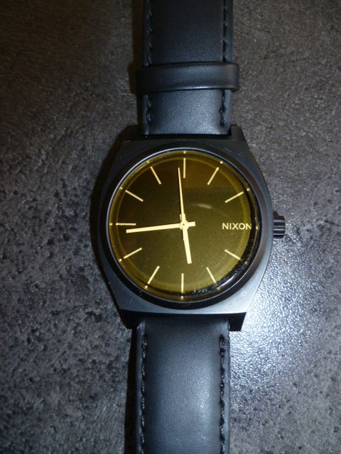 Nixon Damenuhr Minimal The Time Teller schwarz Leder 36mm in Meppen