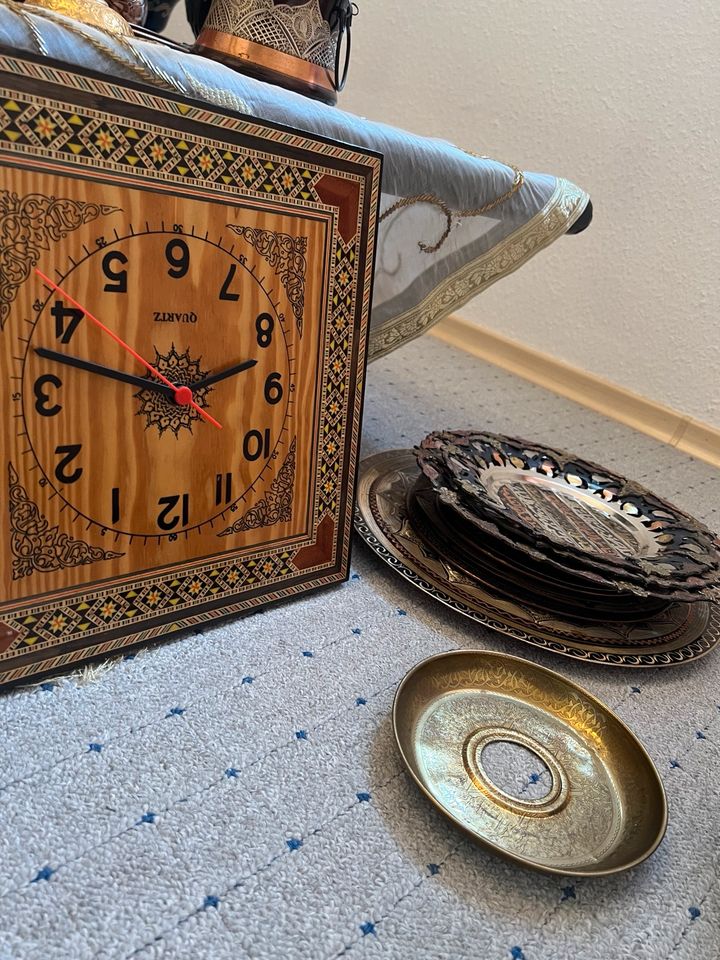 Arabische Wanddeko | Teller | Uhr | Deko | islamisch in Büdingen