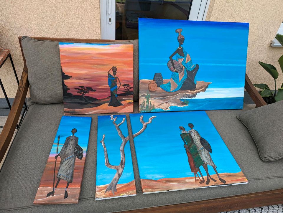 Afrika, große Bilder, Acryl, Unikat, 5 Bilder ein Preis in Meitingen