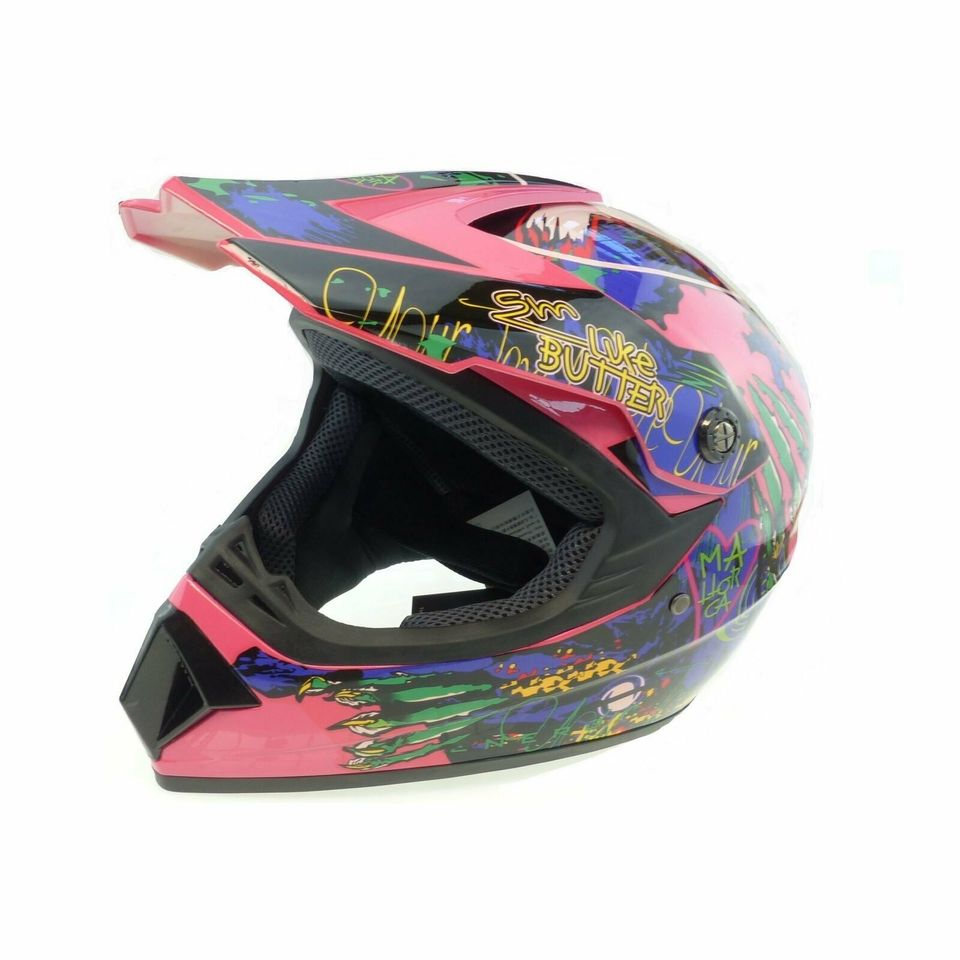 Crosshelm Motorradhelm Enduro Dowbhill Dirtbike Quad Helm Pink in Greven