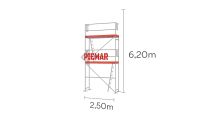 Baugerüst  2,5x6,2 m Gerüst 15,5 qm  Alu-Gerüst  Bordbretter  # Baden-Württemberg - Schwäbisch Hall Vorschau