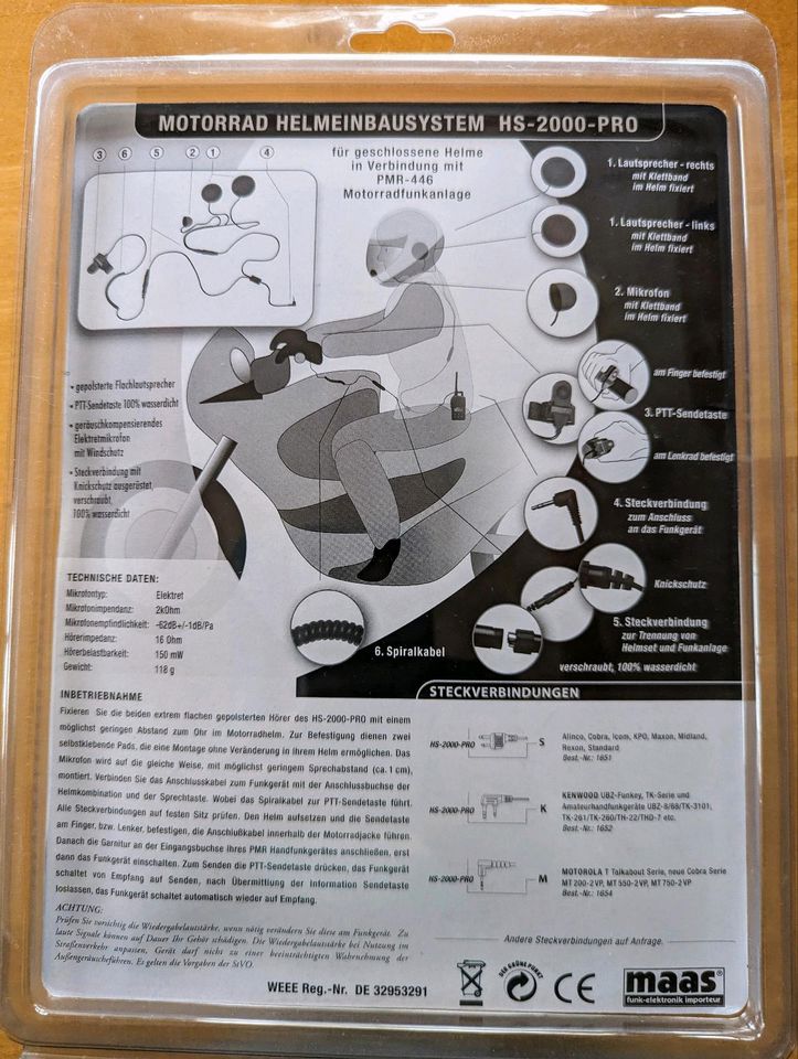 Motorrad Helmeinbausystem HS-2000-Pro in Filderstadt