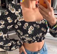 zara crop top Gr. S neu floral blumen Berlin - Treptow Vorschau