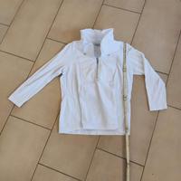 Langarm T-Shirt weiß mit Reißverschluss Hessen - Schmitten Vorschau