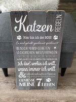 Großes Holzschild Katzen Katzenregeln Hessen - Grünberg Vorschau