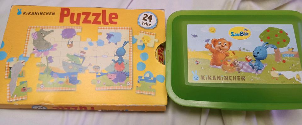 Kikaninchen Set Puzzle, Brotdose und Kuscheltier in Wilhelmsfeld