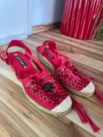 Damen Schuhe rot Street Größe 39 Wickeln Binden Strass Niedersachsen - Bassum Vorschau