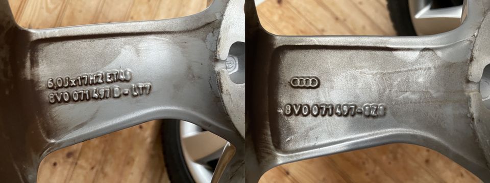 AUDI A3 8V 7mm 17 Zoll Reifen Alufelgen Winterräder Felgen A964 in Chemnitz