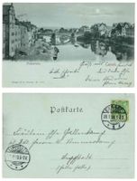 uralte Postkarte Kassel, Mondscheinkarte von 1898, Versand, Litho Thüringen - Gera Vorschau