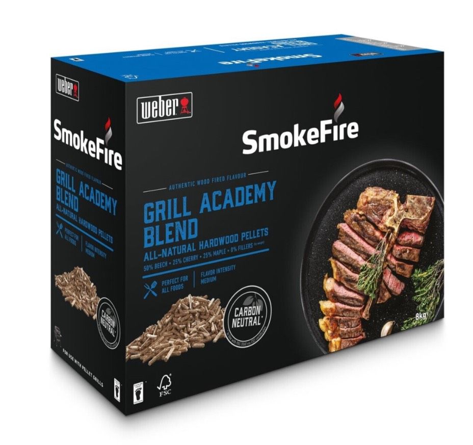 3x Weber SmokeFire Holzpellets Grill Academy Blend 8 kg in Hamburg