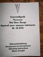 KS Gebrauchsanleitung 2 Punkt Innenmessgerät KS DDR Anleitung Baden-Württemberg - Aalen Vorschau