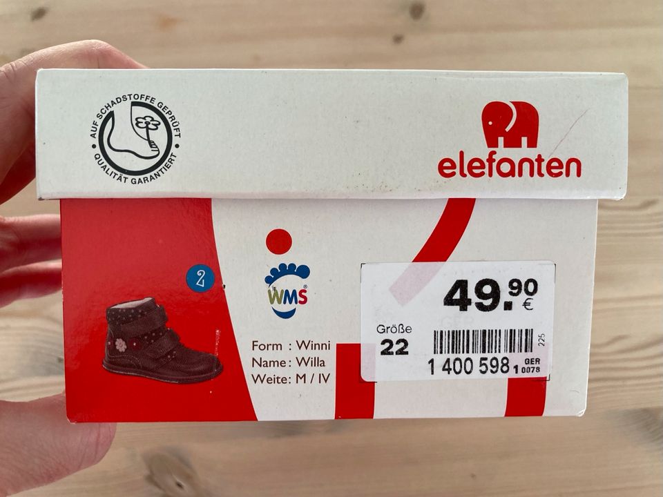 Lauflernschuhe # 22 # Richter # Elefanten # Weite M in Bremen