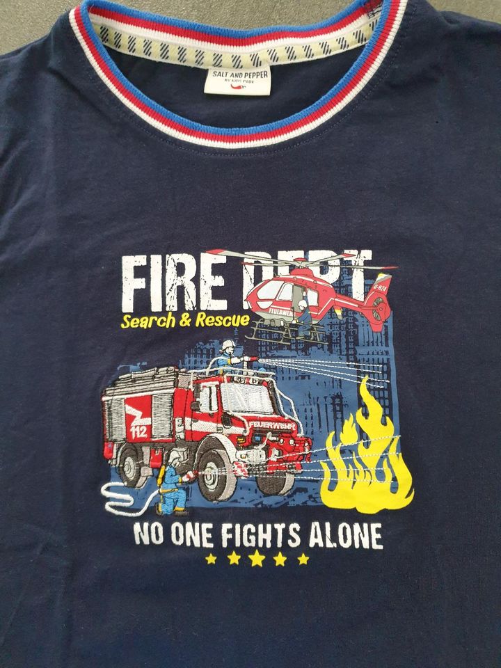 Salt and Pepper Shirt T-Shirt Feuerwehr in 128/134 in Burgebrach